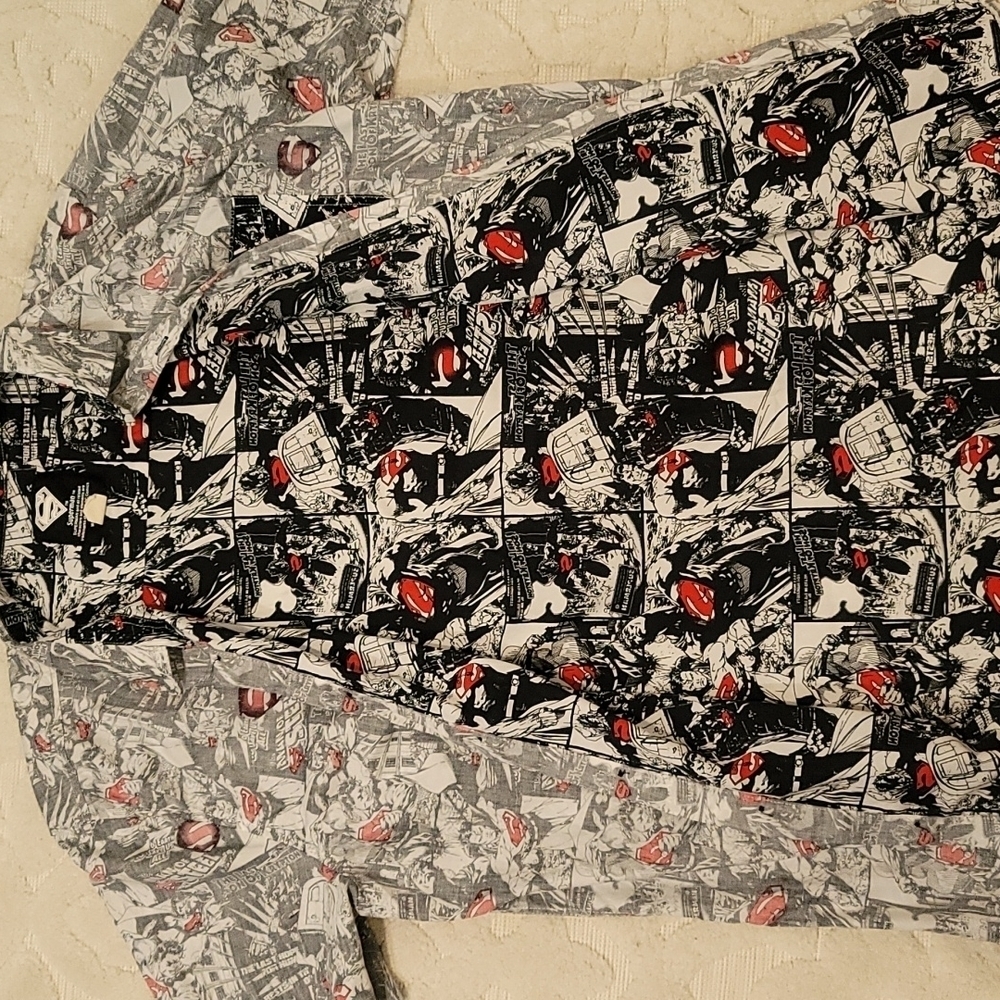 Superman DC Comics reverse-print button-front Hawaiian shirt mens XL - Picture 3 of 4